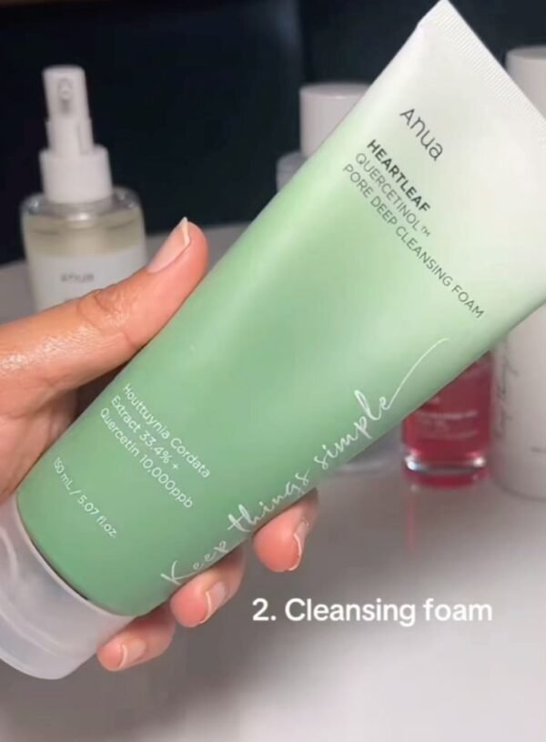 anua hearteaf succinc moisture cleansing foam