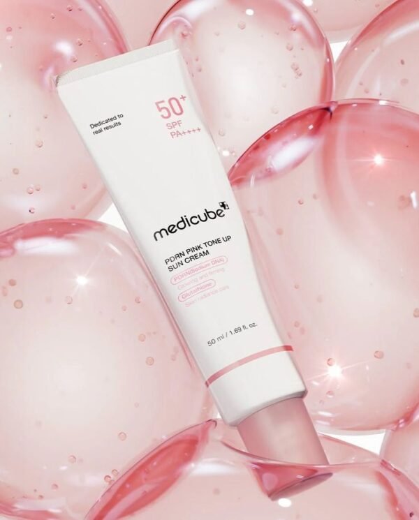 medicube pdrn pink tone up sun cream