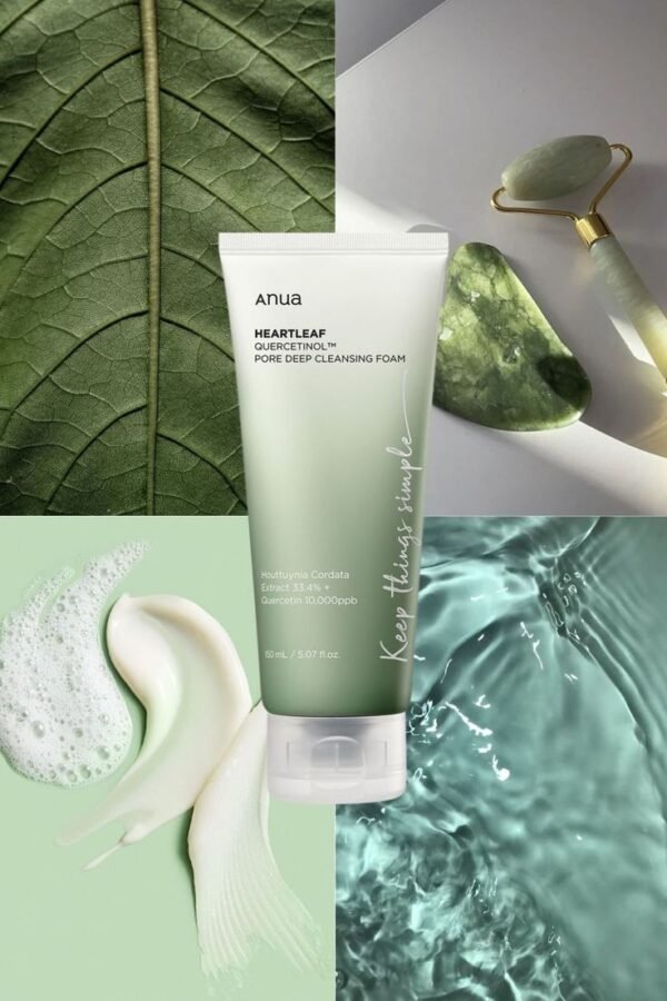 anua hearteaf succinc moisture cleansing foam