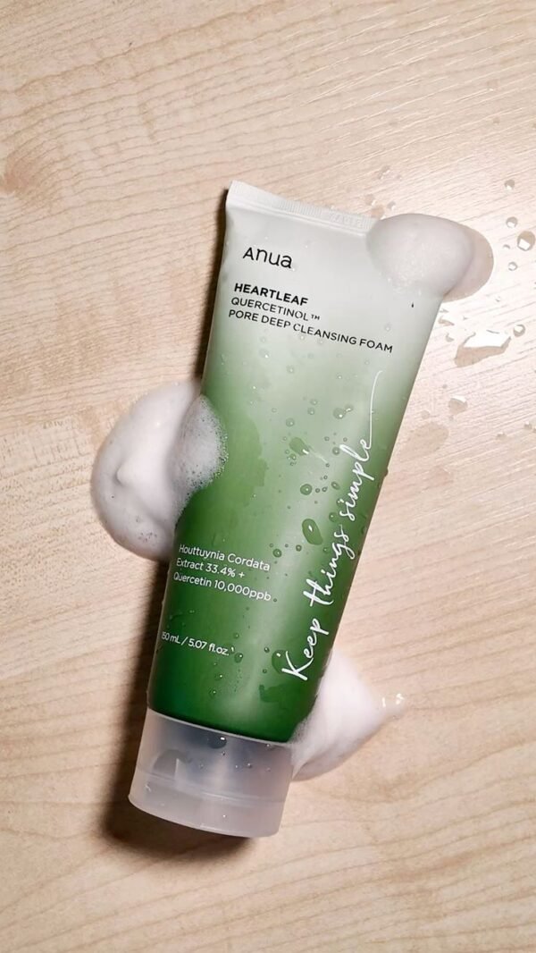 anua hearteaf succinc moisture cleansing foam